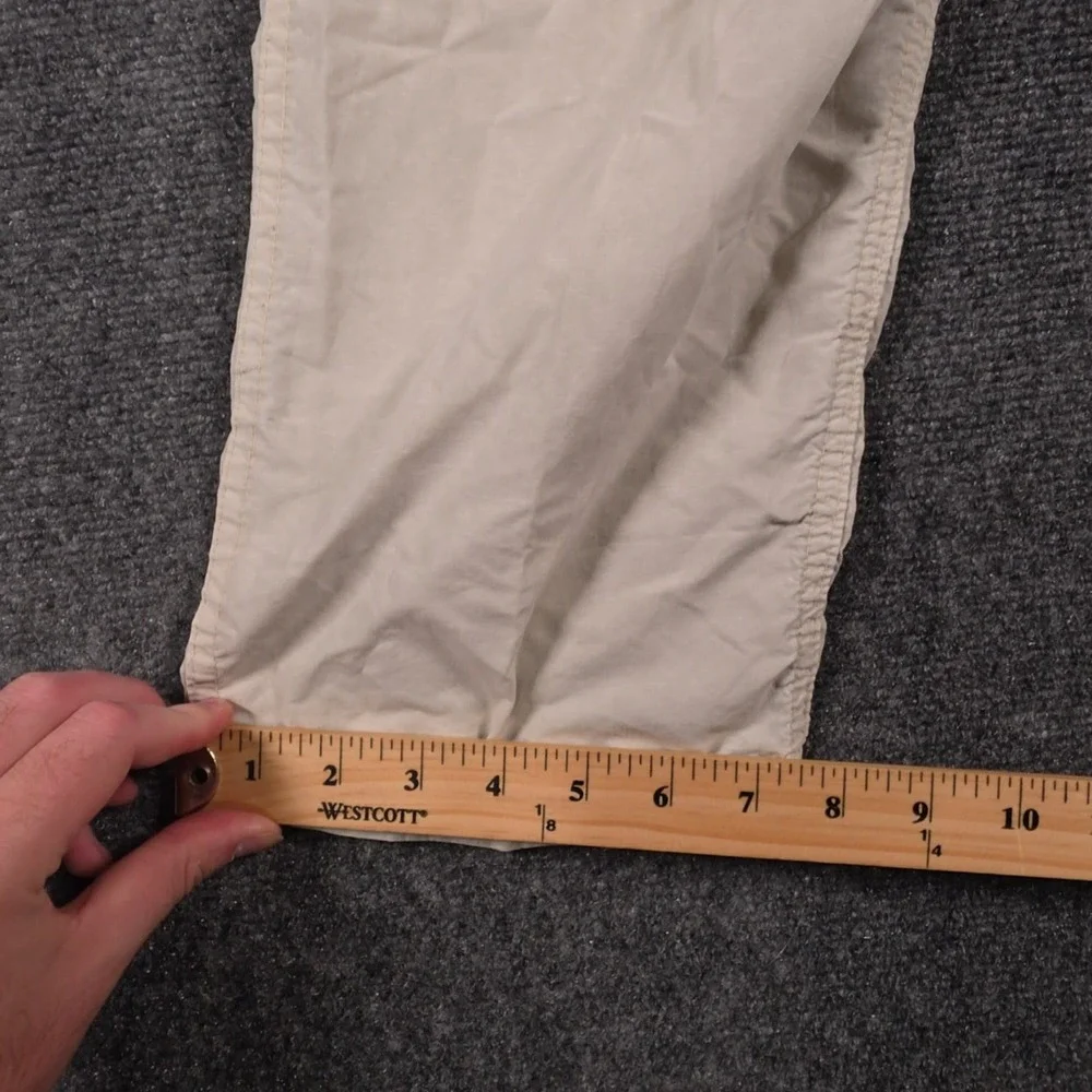 Gramicci Pants Mens M (28x33) Beige Belted Elastic Climbing Nylon USA Made READ